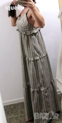 Нова рокля дълъг модел Лен, снимка 2 - Рокли - 36742586