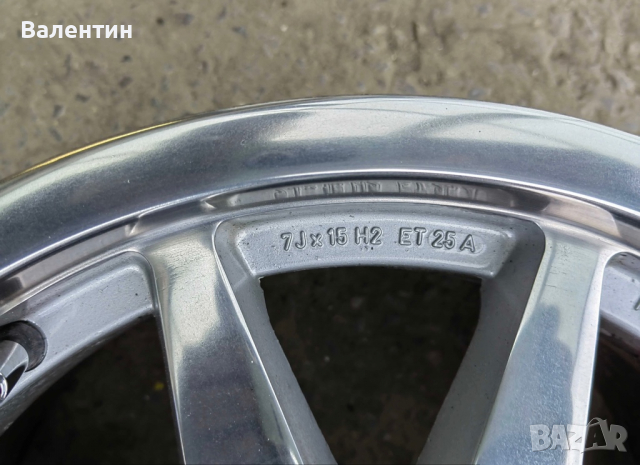 Ретро магнезиеви джанти Фолксваген 15 цола, 4 х 100, БМВ Е30, ЕТ 25, снимка 4 - Гуми и джанти - 36402984