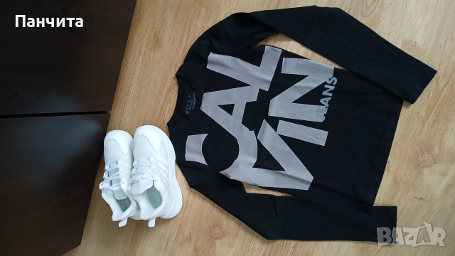 Детска оригинална блуза Kalvin Klein +подарък маратонки , снимка 2 - Детски маратонки - 53175098