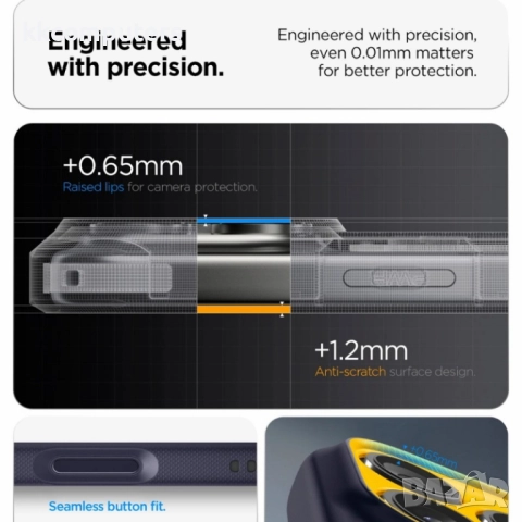 Оригинален кейс Spigen Nano Pop MagSafe и Протектор За iPhone 17 Pro (6.3), Тъмносин, снимка 9 - Калъфи, кейсове - 52041550