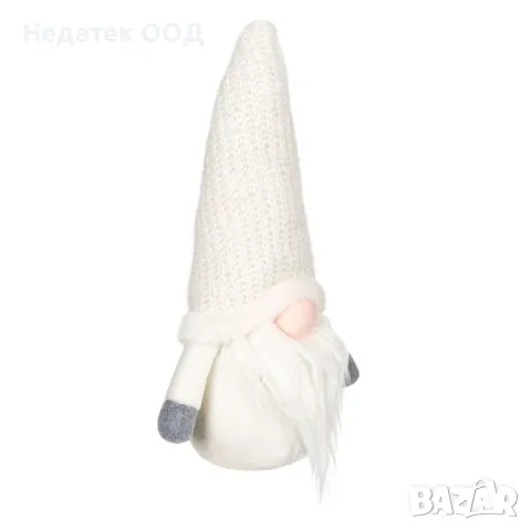 Коледна, Декоративна, Фигура, Гном, Бяла, 35 см, снимка 2 - Декорация за дома - 48040213