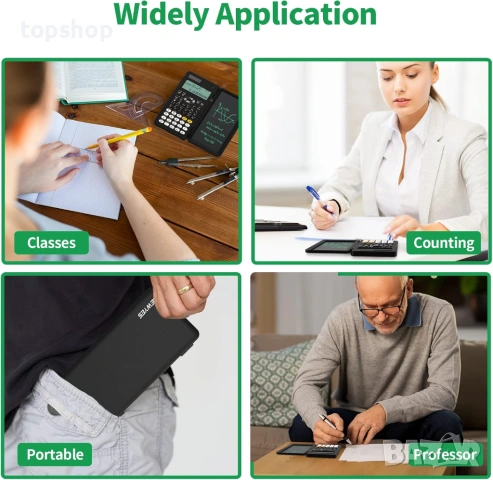 Професионален Научен Калкулатор NEWYES 991ES Plus с LCD Таблет за Писане, снимка 6 - Друга електроника - 53252166