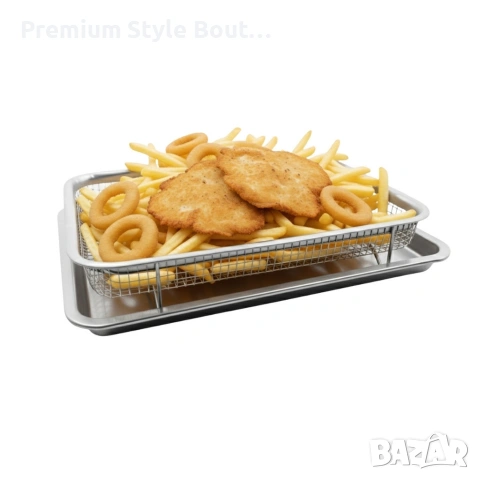 Кошница за печене с тава Cheffinger CF-FB35 - Еър Фрайър ефект за фурна, снимка 8 - Други - 53891426