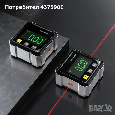 Дигитален магнитен инклинометър с лазер, снимка 2 - Измервателни инструменти - 56154914