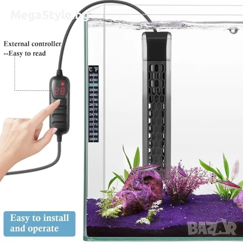 FEDOUR 400W PTC нагревател за аквариум с контролер