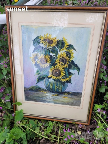 АВТОРСКИ картини с цветя( слънчогледи и макове), снимка 6 - Картини - 54169594