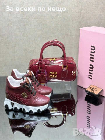 Miu Miu Дамски Маратонки На Платформа👟Дамски Спортни Обувки Миу Миу - Различни Цветове Код SK606, снимка 5 - Маратонки - 53092241