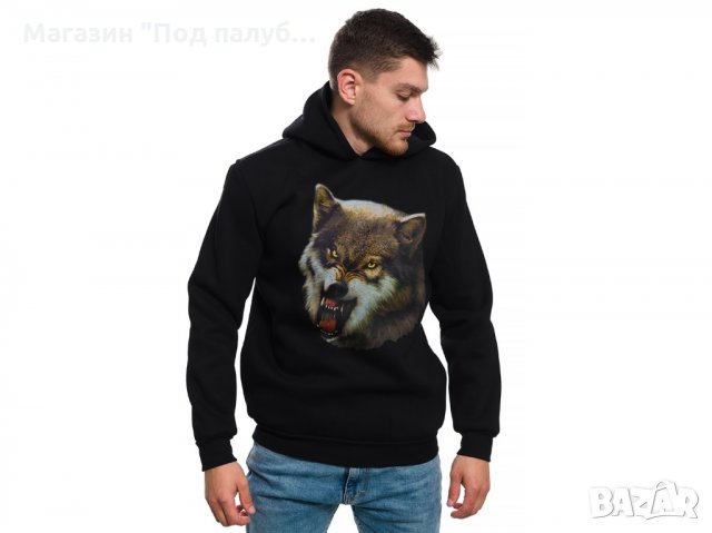 Нов мъжки суичър с дигитален печат Зъбат вълк, Серия вълци, снимка 11 - Суичъри - 27793480