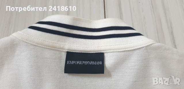Еmporio Armani Zip Pique Pima Cotton Slim Fit Mens Size 3XL НОВО! ОРИГИНАЛ Мъжка Тениска!, снимка 10 - Тениски - 53925299