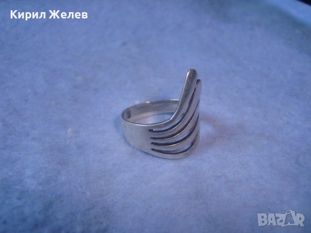 КРАСИВ ВИНТИДЖ СРЕБЪРЕН АРТ ПРЪСТЕН СРЕБРО 925 РЪЧНА МАЙСТОРСКА ИЗРАБОТКА 27330, снимка 8 - Пръстени - 36870759