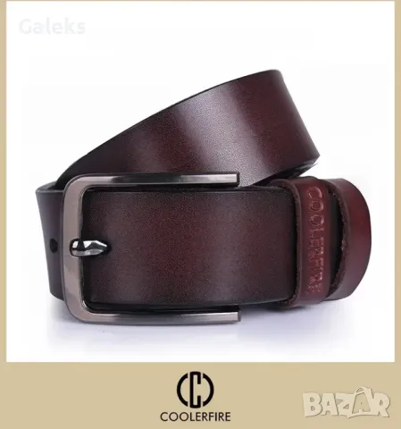 Мъжки дизайнерски кожени колани /Черен и кафяв естествена кожа!, снимка 4 - Колани - 49756648
