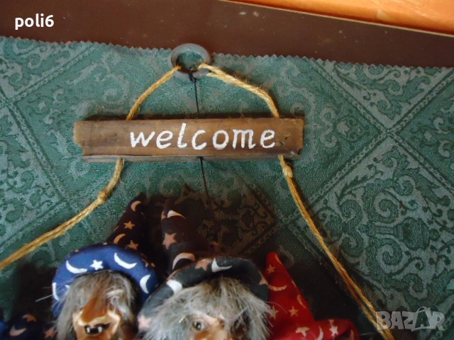 баба Яга ,Баба Яга на люлка ,3 вещици, снимка 3 - Декорация за дома - 53213209