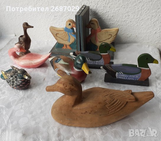 Патка патки фигура птица стари дървени, снимка 1 - Декорация за дома - 34514065
