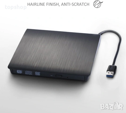 Външно CD/DVD Устройство USB 3.0 – За Лаптоп и Компютър (Чете и Пише), снимка 2 - Принтери, копири, скенери - 53289221