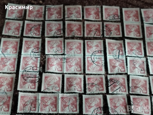Винтидж ПОЩЕНСКИ марки Чехословакия 90 бр. , снимка 4 - Филателия - 53173880