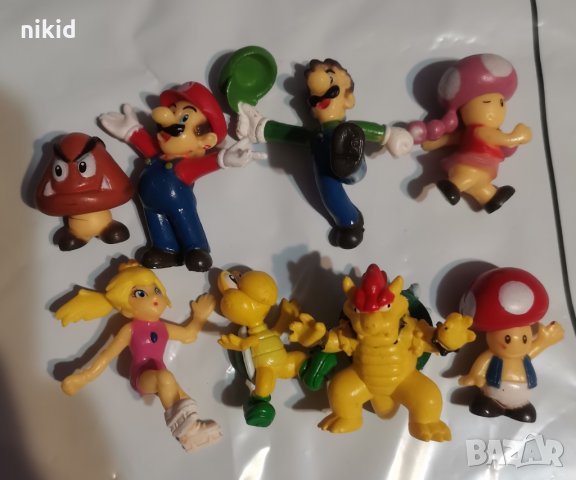 8 бр Супер Марио Super Mario малки пластмасови фигурки PVC за игра и украса торта топер, снимка 2 - Фигурки - 31991361