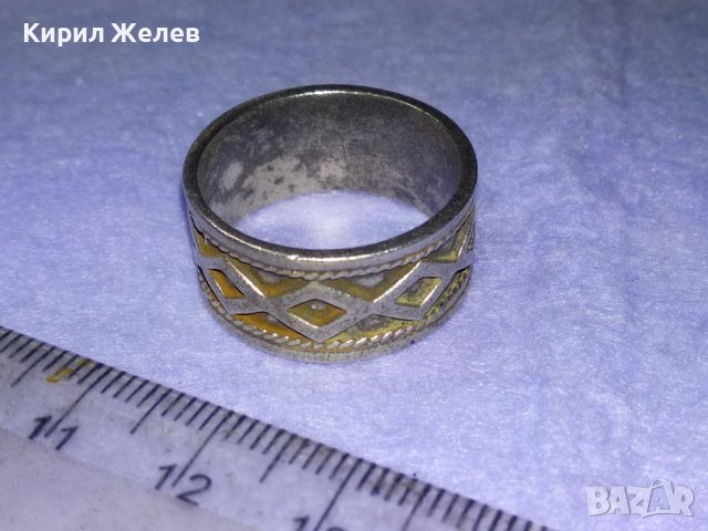 Стар РЕТРО ОРНАМЕНТИРАН СРЕБЪРЕН ПРЪСТЕН ОКСИДИРАНО СРЕБРО 925 с ПАТИНА ХАЛКА РЪЧНА ИЗРАБОТКА 40621, снимка 9 - Пръстени - 42644116
