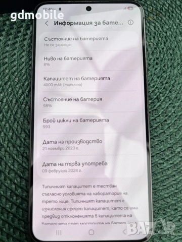 Samsung Galaxy S24 – 8GB RAM / 256GB – Пълен комплект, снимка 8 - Samsung - 53302492