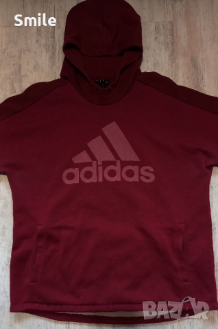 Оригинален суичър Adidas с качулка , снимка 2 - Спортни дрехи, екипи - 44655785