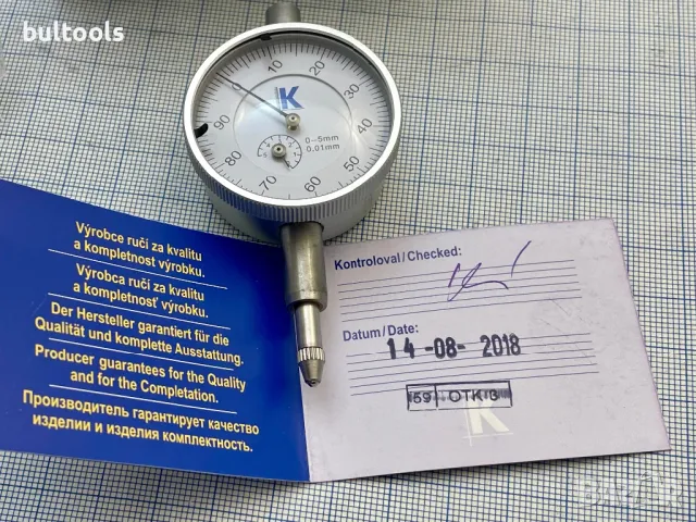 Индикаторен часовник Ф40 Чешки, снимка 5 - Други инструменти - 48139688