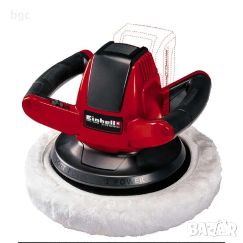  Полираща машина PXC Einhell CE-CB 18/254 Li - Solo, Без батерия, 18 V, Диаметър 254 мм + Текстилно 