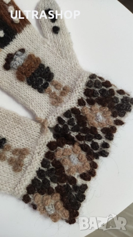 Уникални Дамски вълнени ръкавици , снимка 4 - Ръкавици - 52818511