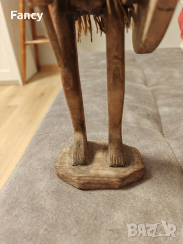 Дървена статуетка на африкански войн, снимка 6 - Антикварни и старинни предмети - 53120337