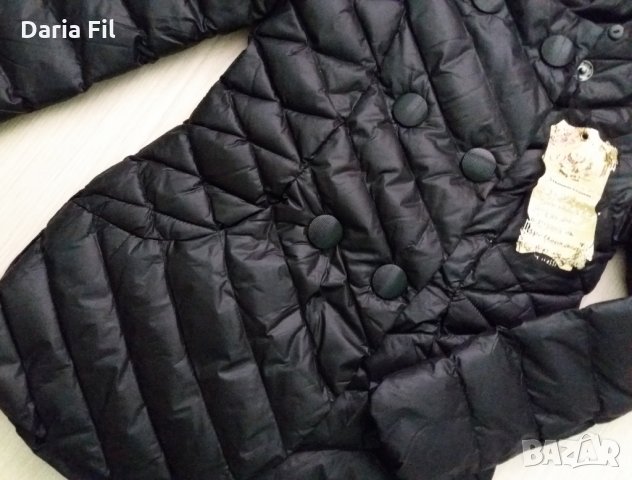 ЧЕРНО шушлеково яке с подвижна пухена яка ХХС размер, снимка 5 - Якета - 30437077