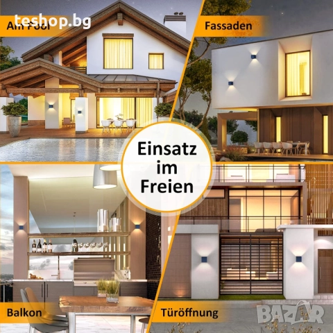 LED стенна лампа, модерна, насочена нагоре-надолу, G9 LED крушка лукс колекция, снимка 6 - Лед осветление - 52246774