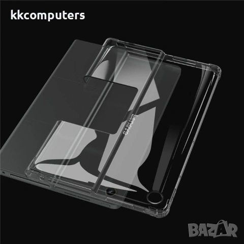 TPU Калъф за Lenovo Tab Plus + Протектор за Екран, 4 AirBag ъгли, Защита на камерата, Прозрачен, снимка 5 - Калъфи, кейсове - 53019373