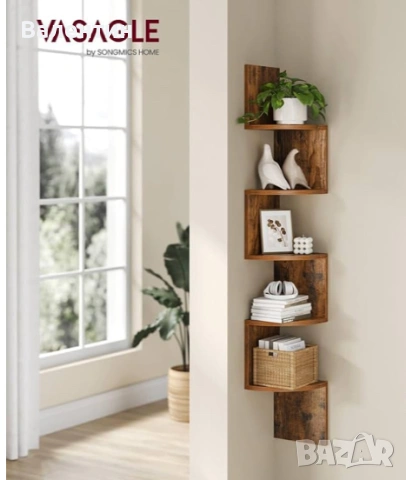 Ъглов стенен рафт Vasagle, снимка 2 - Етажерки - 53118495