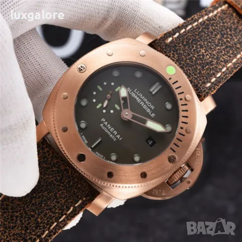Мъжки часовник PANERAI Luminor Submersible 1950 Bronzo с автоматичен механизъм, снимка 2 - Мъжки - 48927414