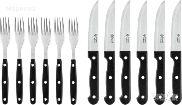 Russell Hobbs Комплект прибори за стек от 12 части , Ножове и вилици за барбекю, снимка 2 - Прибори за хранене, готвене и сервиране - 49841894