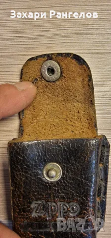 🔥 Винтидж кожен калъф Zippo с релефно лого, снимка 3 - Арт сувенири - 56226222