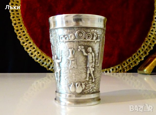 Чаши от калай за ракия Kassack. , снимка 8 - Антикварни и старинни предмети - 37654453