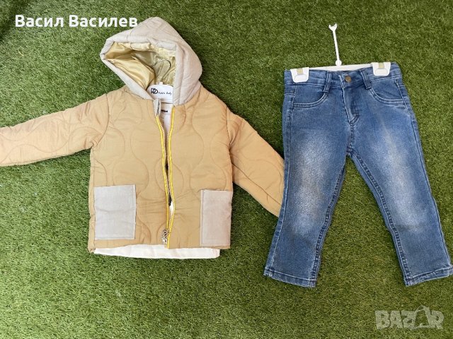 Детско яке с качулка,дънки и блуза, снимка 1 - Детски комплекти - 38711417