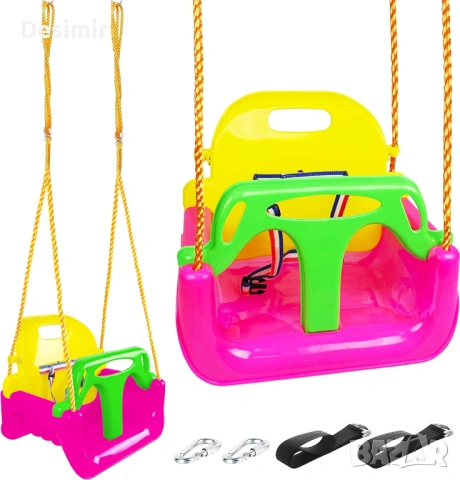 Детска люлка 3-в-1 KINSPORY – расте заедно с детето (тъмно розова), снимка 2 - Други стоки за дома - 53039668