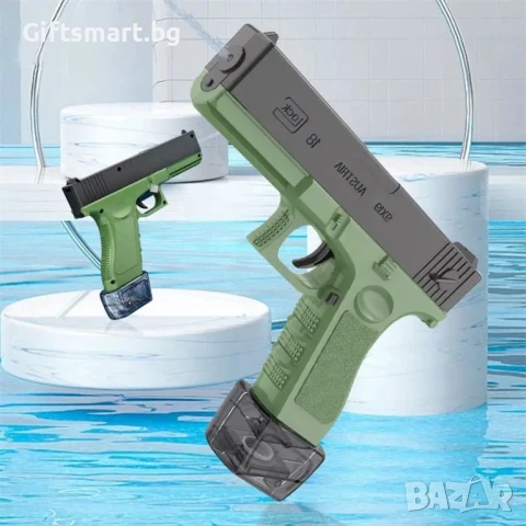 Воден пистолет Glock18, Електрически, Автоматичен, Зелен, снимка 8 - Други - 50707445