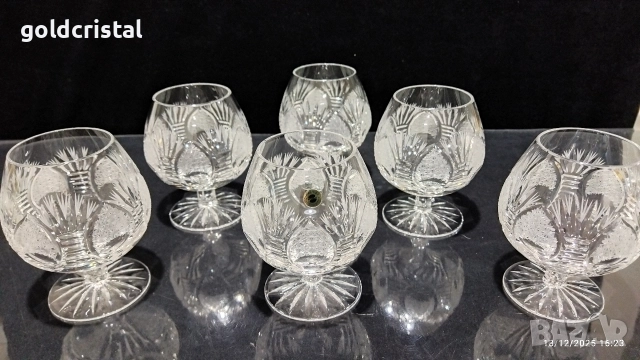 кристални чаши за коняк , снимка 2 - Антикварни и старинни предмети - 52776712