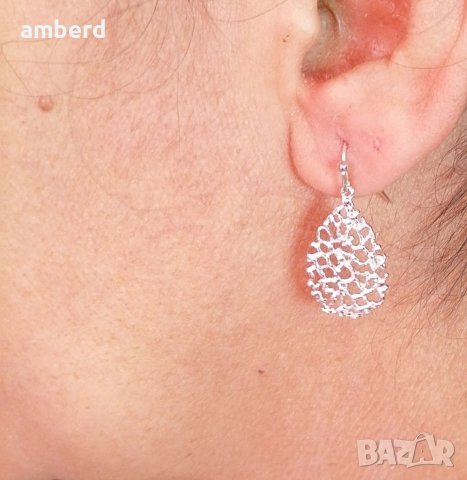 Сребърни обици - модел Е011, снимка 4 - Обеци - 39872121