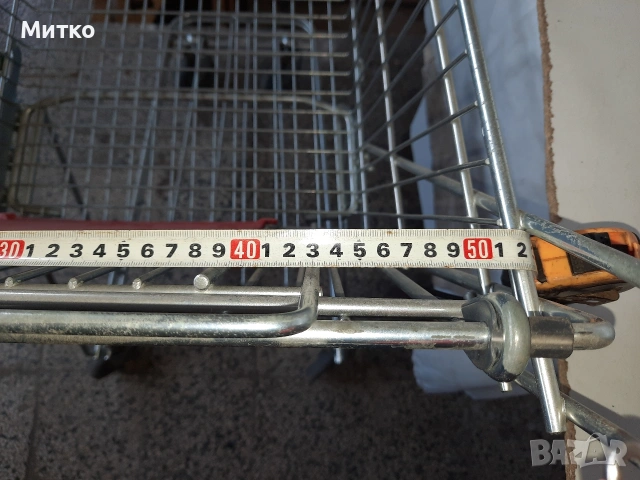 Голяма пазарска метална количка с 4 колелета за пазаруване марка WANZL модел D101RC, снимка 9 - Други - 53974731