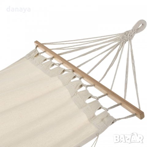 1984 Градински хамак с рамка и ресни плетени на ръка 200х80см, снимка 6 - Градински мебели, декорация  - 32059170