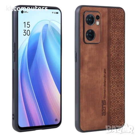 OPPO Reno7 SE 5G AZNS Удароустойчив Кожен Калъф и Протектор, снимка 5 - Калъфи, кейсове - 53074428