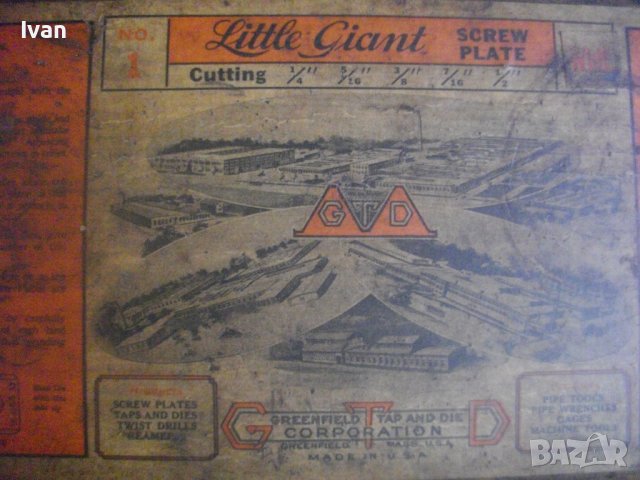 Старо Качество Made in USA-Големи Резбонарезни Плашки Метчици За Резби Дървена Кутия-Старо Производс, снимка 3 - Други инструменти - 44492080