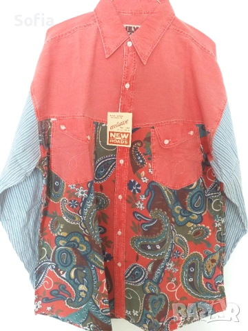 унисекс винтидж риза от 90тте размер L, снимка 2 - Ризи - 54205953