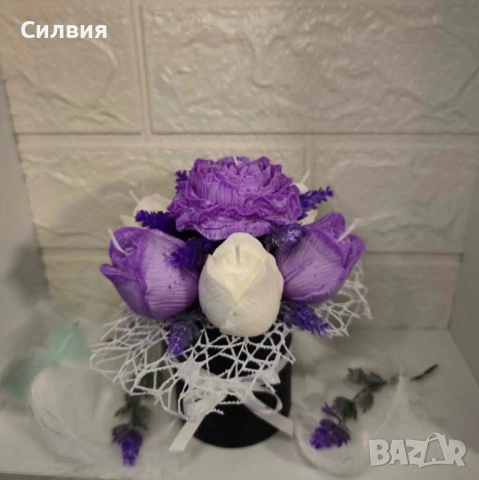 Восъчни букети , снимка 2 - Декорация за дома - 53353999