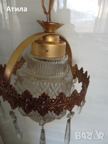 полилей Кристал месинг Италия, снимка 2 - Антикварни и старинни предмети - 52920211