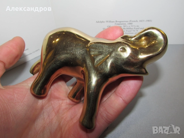 Бронзов Слон и бронзово куче, снимка 4 - Други ценни предмети - 52848651