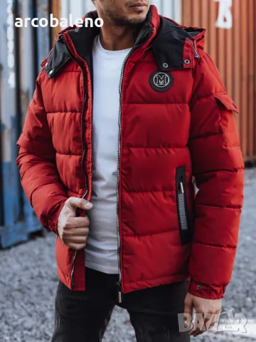 Мъжко зимно ватирано яке с качулка, 4цвята , снимка 10 - Якета - 47434573