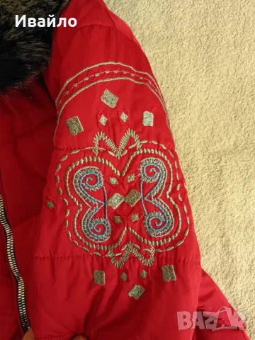 Дамско пухено зимно яке с качулка, снимка 3 - Якета - 48490749